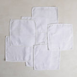 LINEN BASICS COCKTAIL NAPKINS WHITE - S/8