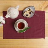 LINEN BASICS TABLE MAT DEEP MAROON - S/6