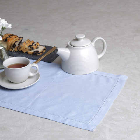 LINEN BASICS TABLE MAT SKY BLUE - S/6